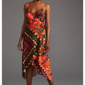 FARM RIO Floral Wrap Dress